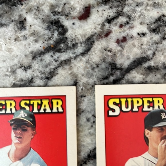 1988 Topps Super Star sticker back Mark McGwire and Jack Morris both with errors - Picture 4 of 12
